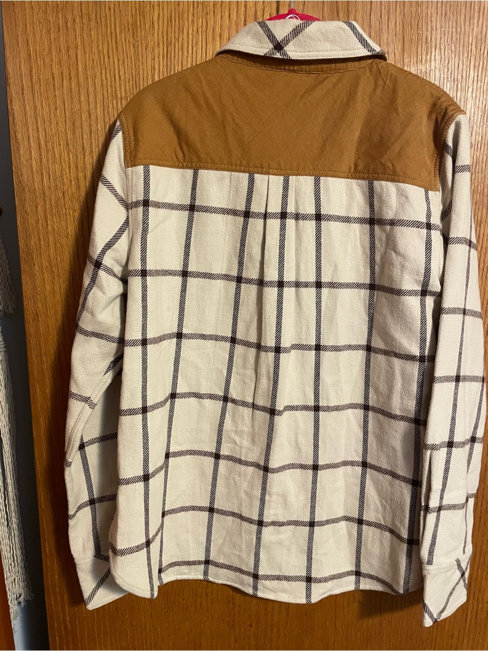Faherty Daly Shirt Brown Plaid and Corduroy Shirt Shacket Sz L - Picture 8 of 10